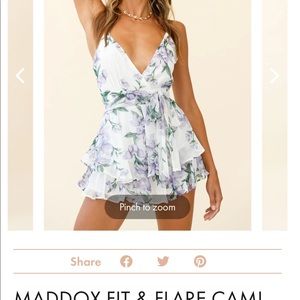 Floral chiffon romper - NWT from Selfie Leslie